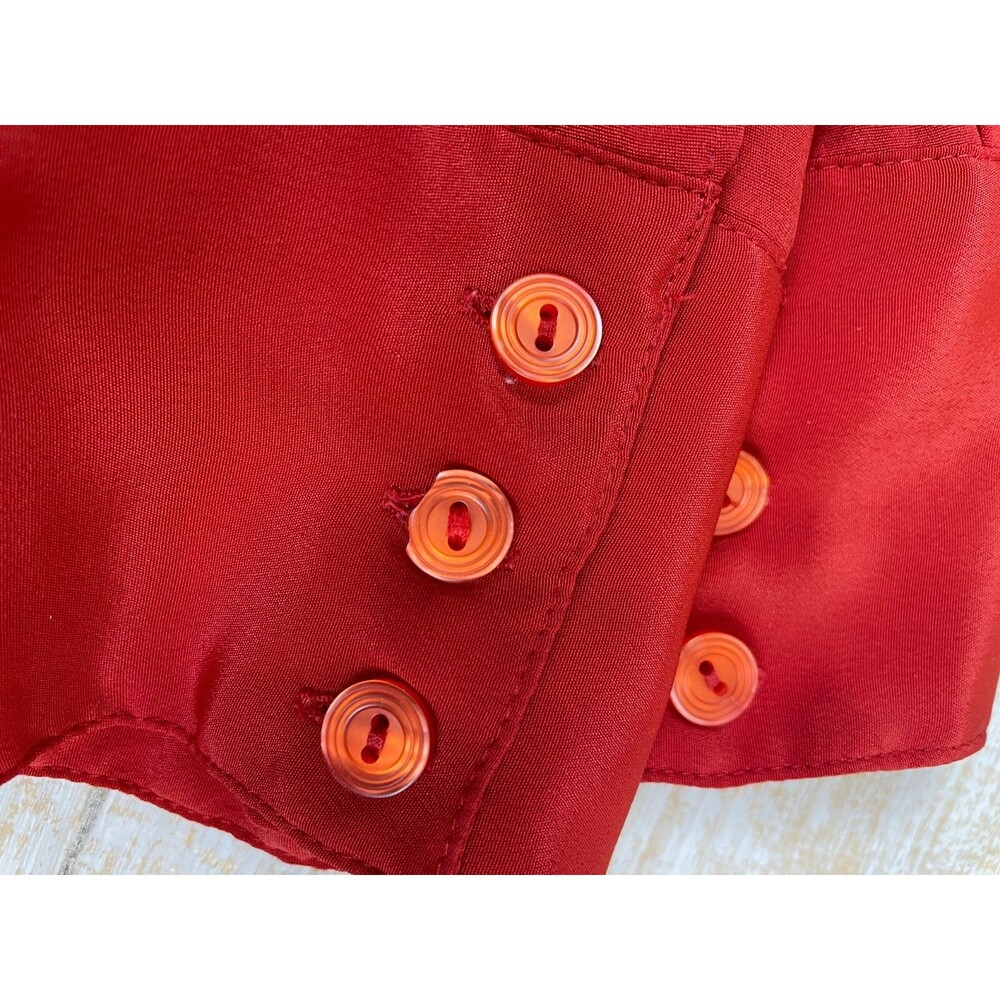 Vintage Oscar de la Renta Expressions Women's Red Blouse Size 14 - Picture 8 of 8